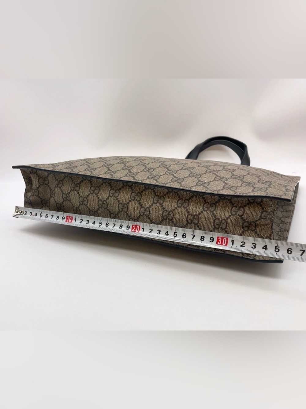 Gucci GG Supreme Sherry Line PVC Leather Gray 2way Tote - Picture 10 of 16